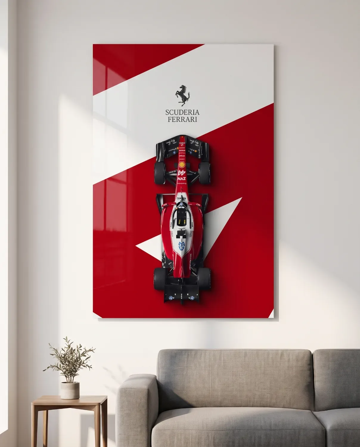 Scuderia Ferrari F1 Metal Poster | Racing Car Room Decor — Cars metal print wall art India