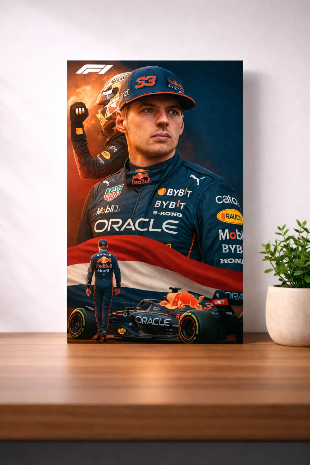 Max Verstappen F1 Champion Red Bull Racing Wall Art — Cars metal print wall art India