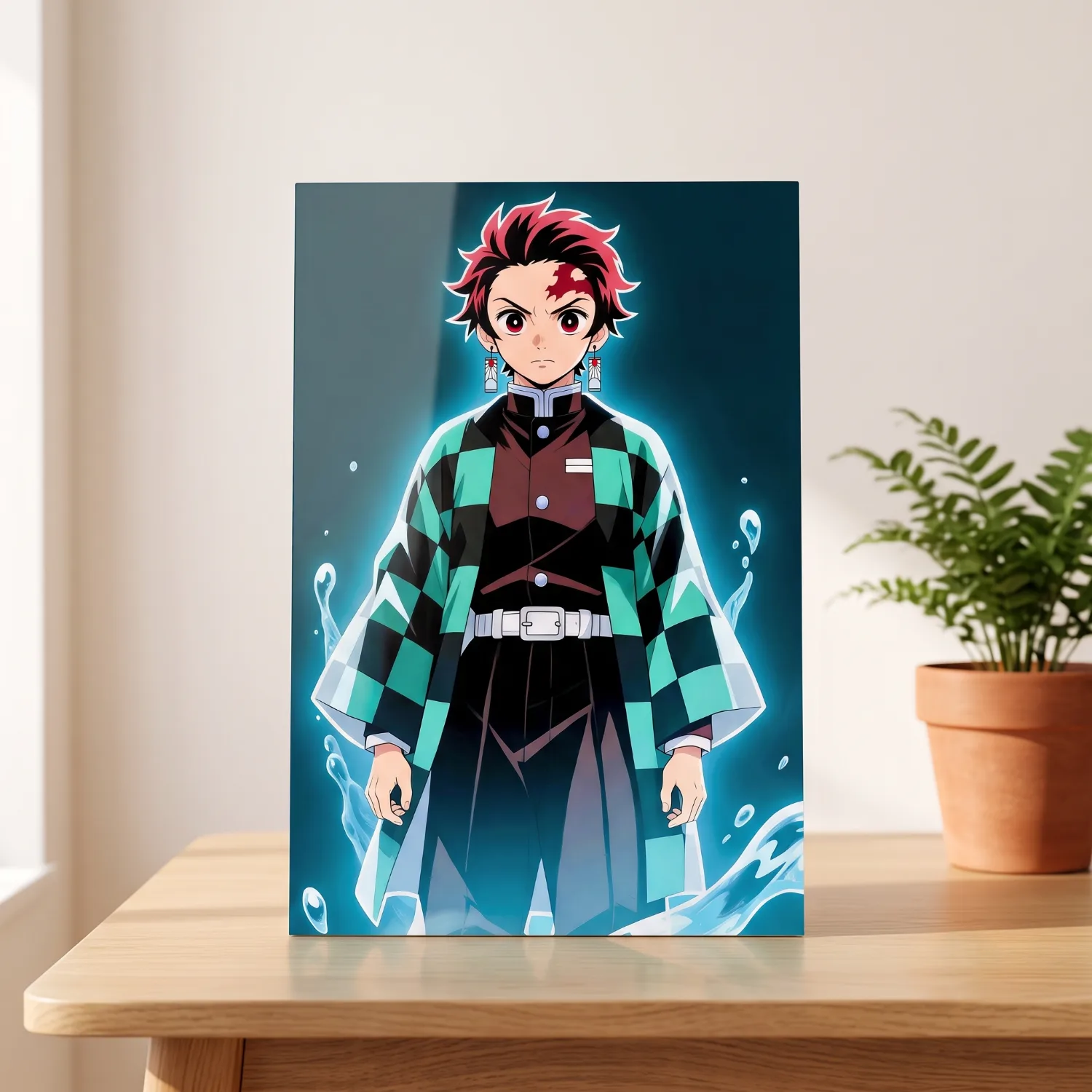 Tanjiro Kamado Demon Slayer Metal Poster | Anime Poster — Anime metal print wall art India