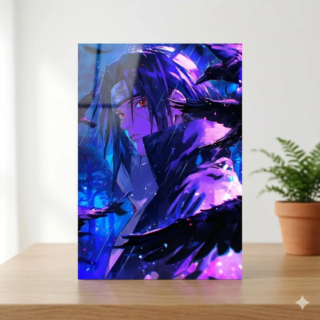 Itachi Uchiha Dark Aesthetic Anime Wall Art – Poster — Anime metal print wall art on aluminium