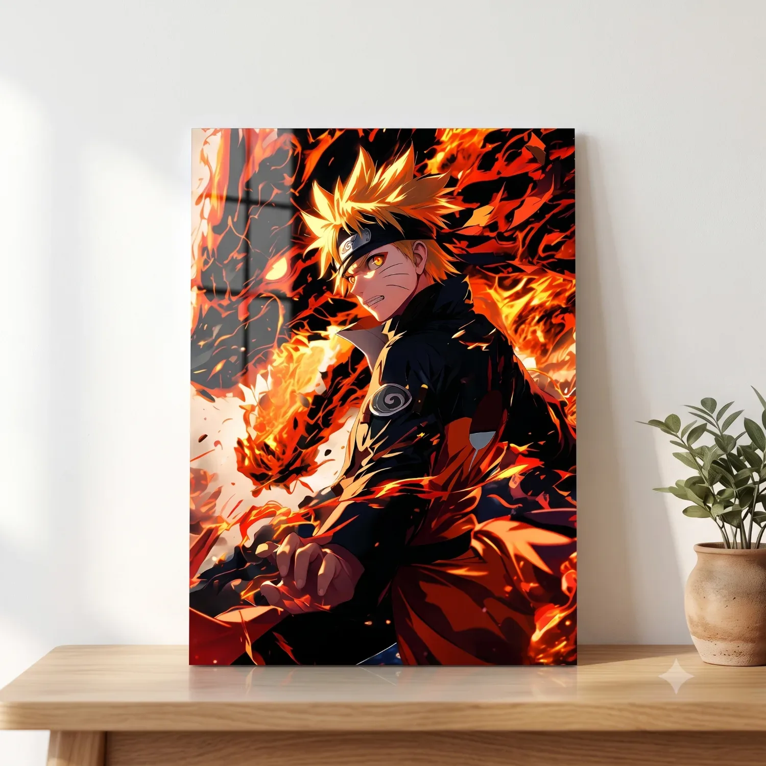 Naruto Kurama Metallic Wall Art — Anime metal print wall art India