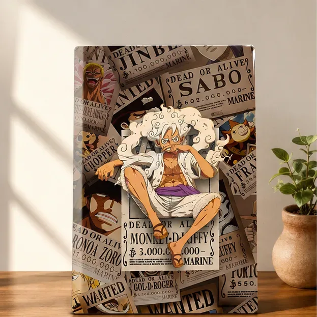 Gear 5 Luffy Metallic Wall Art — Anime metal print wall art India