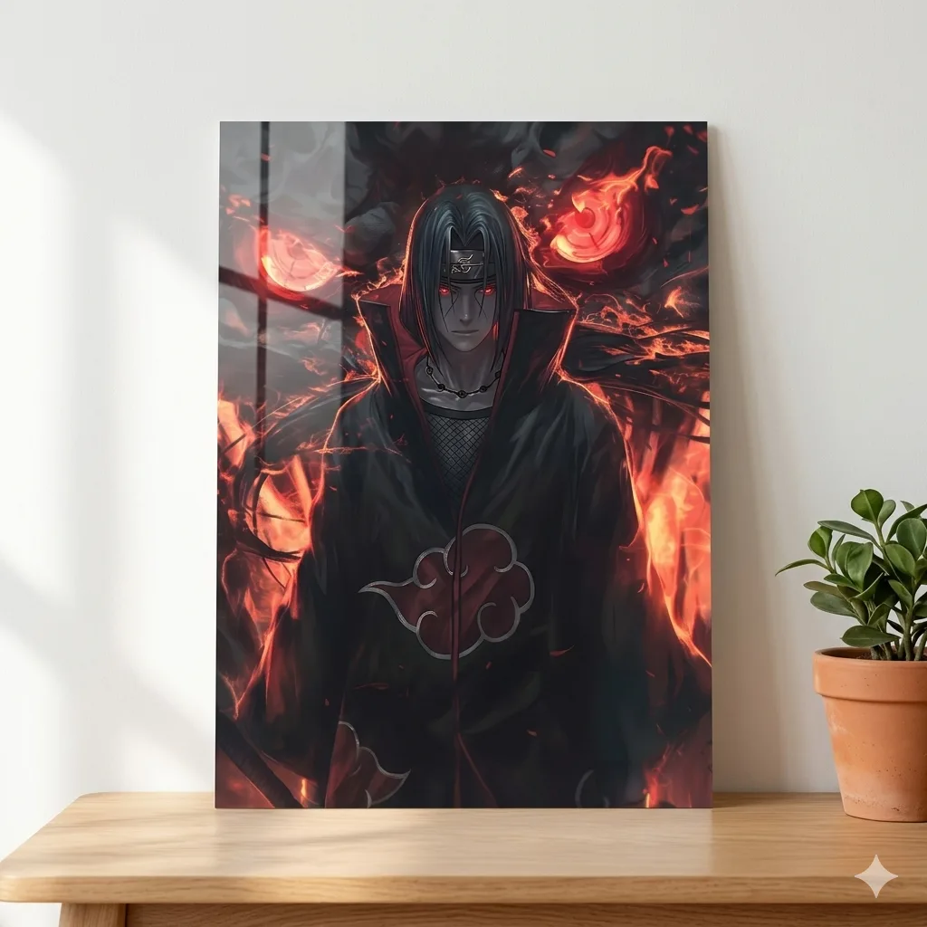 Itachi Uchiha Inferno Power Anime Wall Art – Itachi Uchiha — Anime metal print wall art India