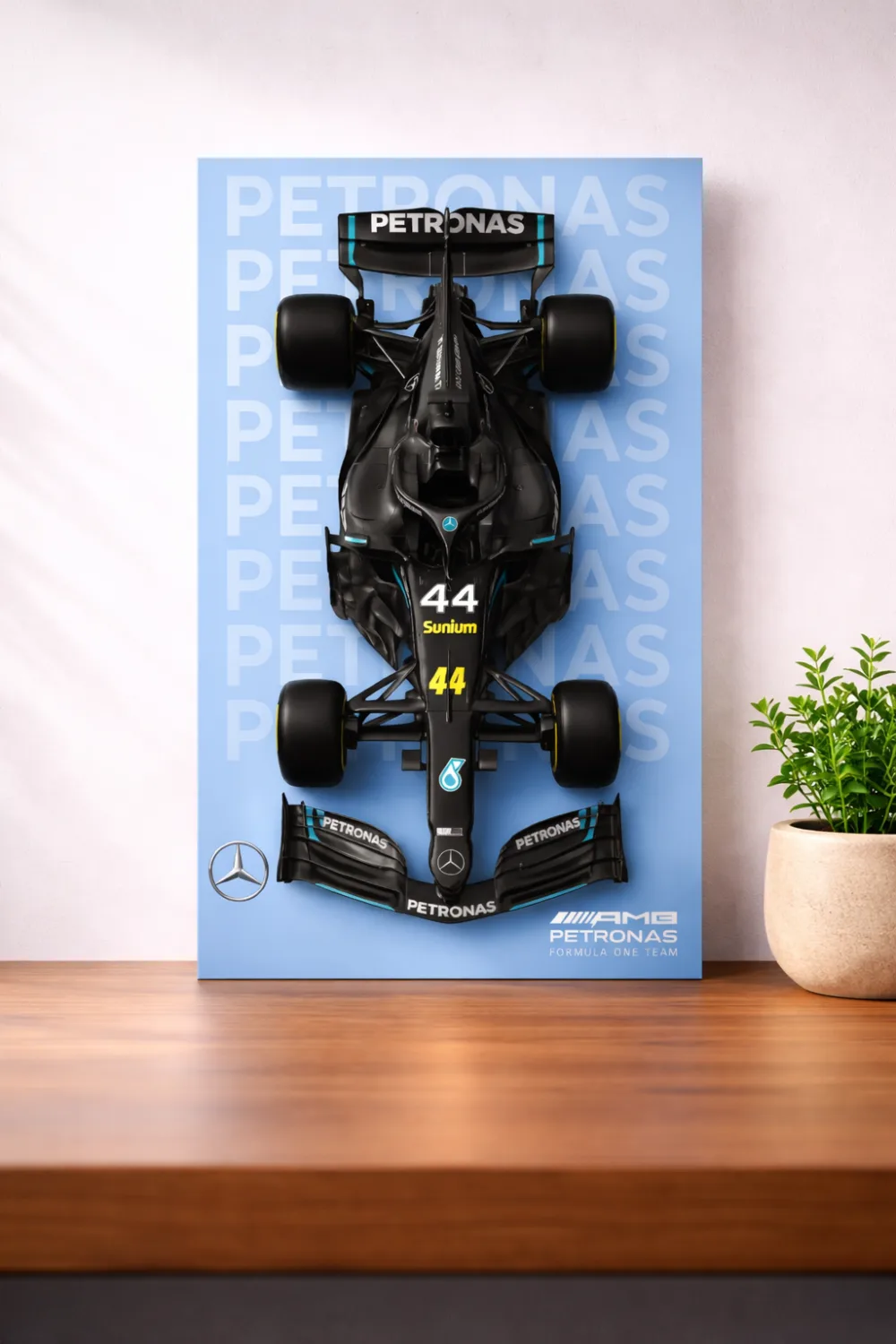 Mercedes AMG Petronas F1 – Speed Icon #44 Premium Metal art — Cars metal print wall art on aluminium