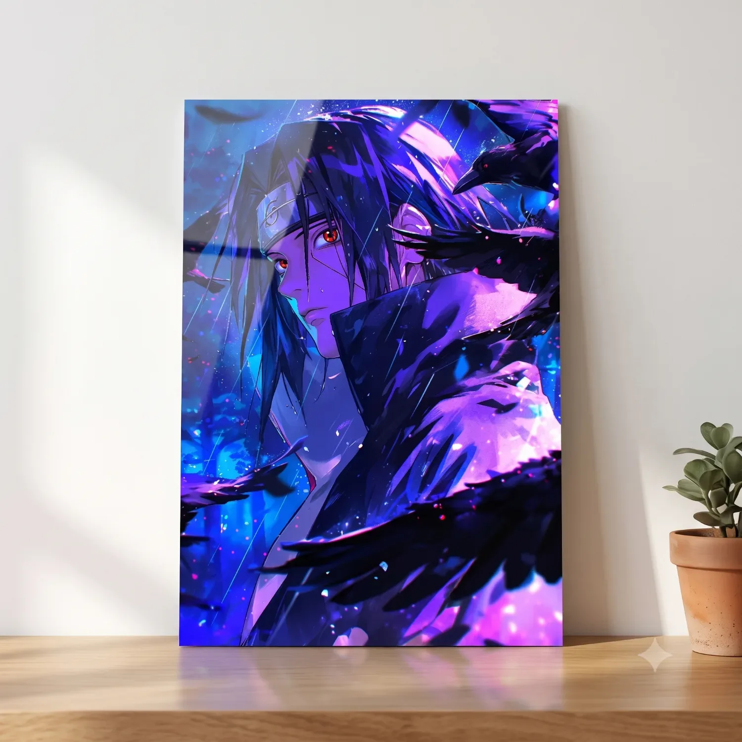 Itachi Uchiha Metallic Wall Art — Anime metal print wall art India