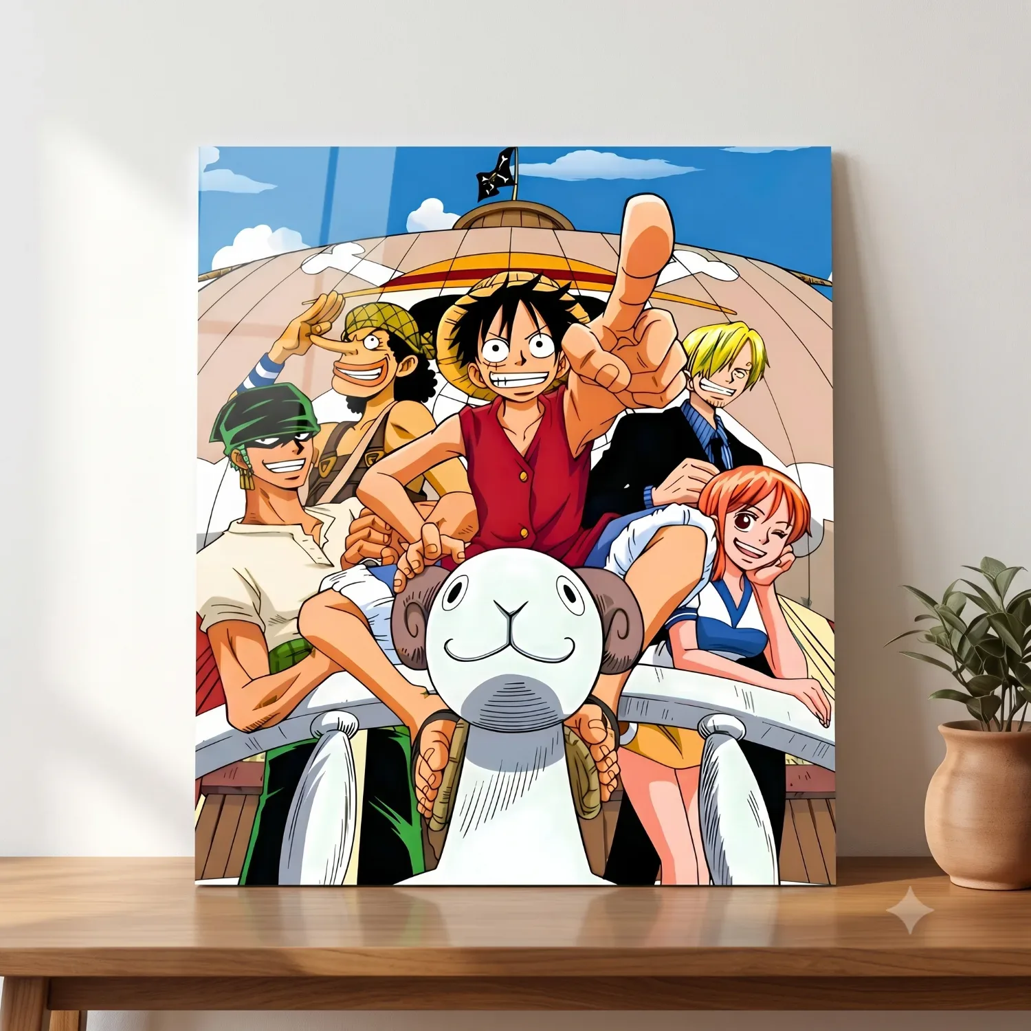 One Piece Crew Metallic Wall Art — Anime metal print wall art India