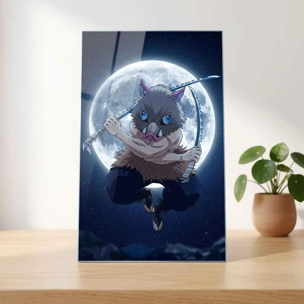 Inosuke Hashibira Metal Poster – Demon Slayer Anime Wall Art — Anime metal print wall art India
