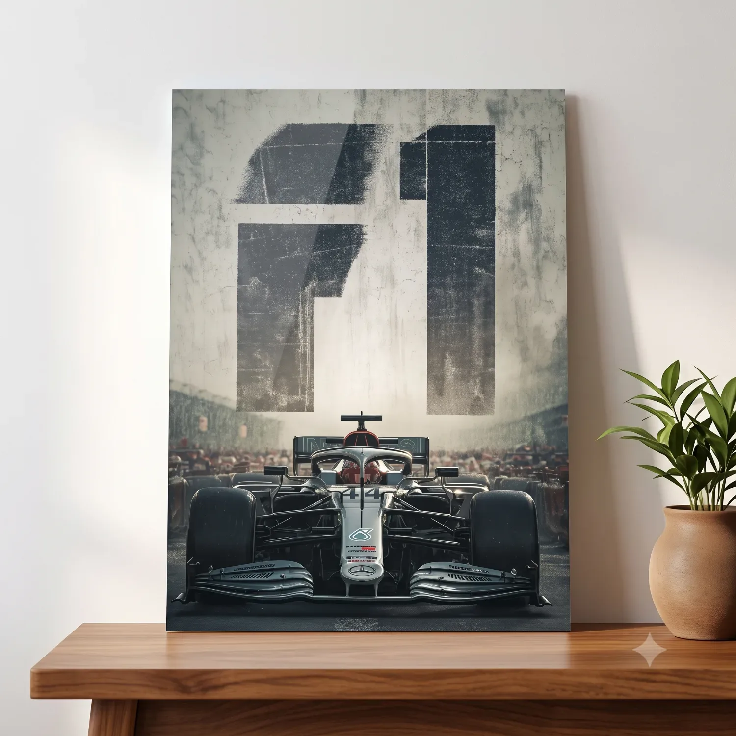 Formula 1 Racing Car Metal Poster | F1 Room Decor — Cars metal print wall art India