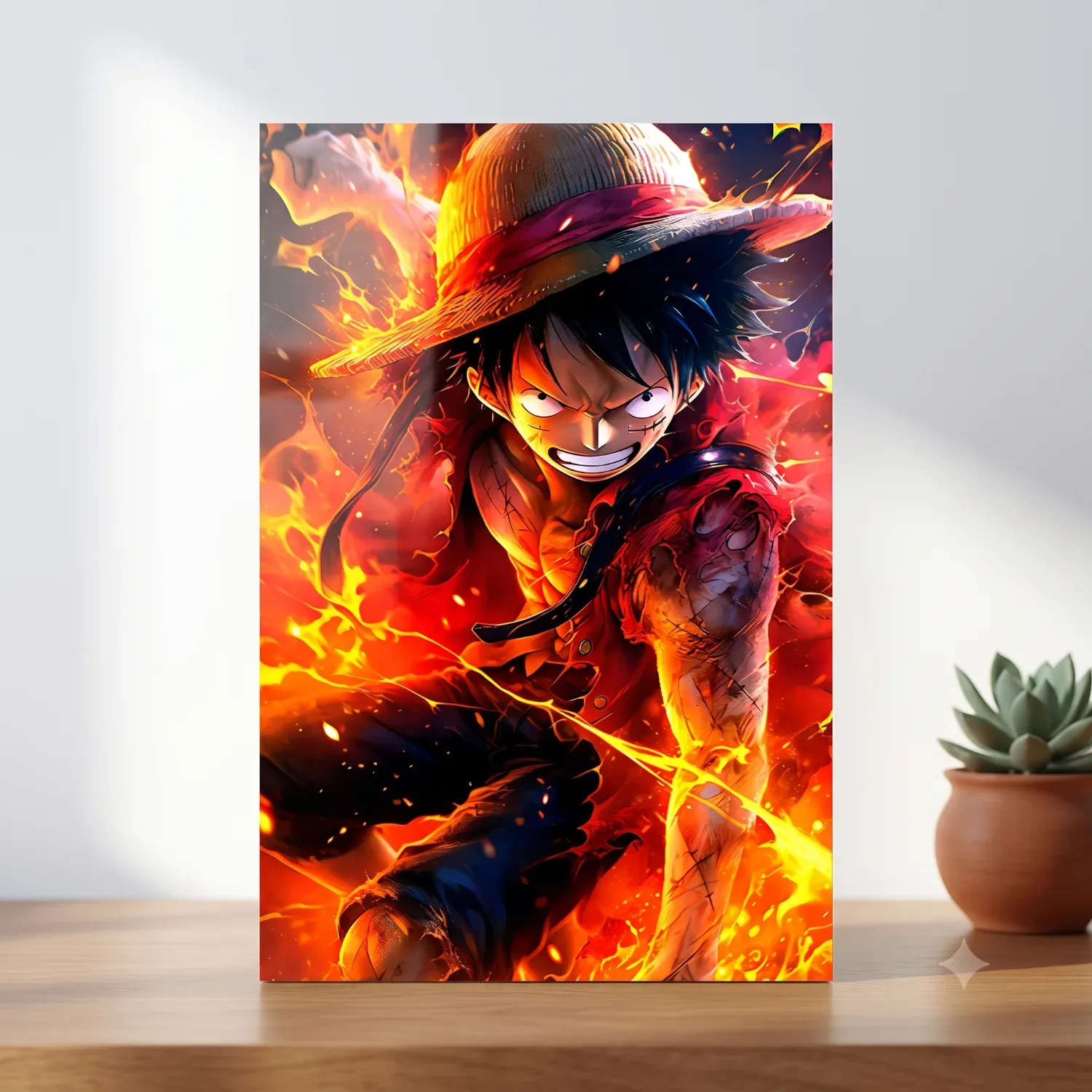 Luffy Gear 5 Metallic Wall Art — Anime metal print wall art India
