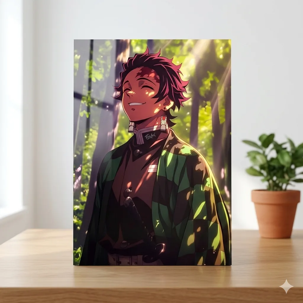 Tanjiro Kamado Serene Forest Anime Wall Art – Demon Slayer — Anime metal print wall art on aluminium
