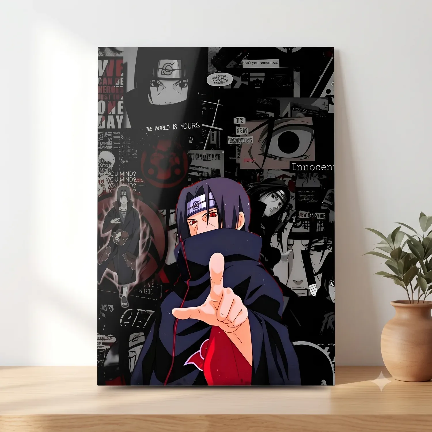 Itachi Uchiha Metallic Wall Art — Anime metal print wall art India