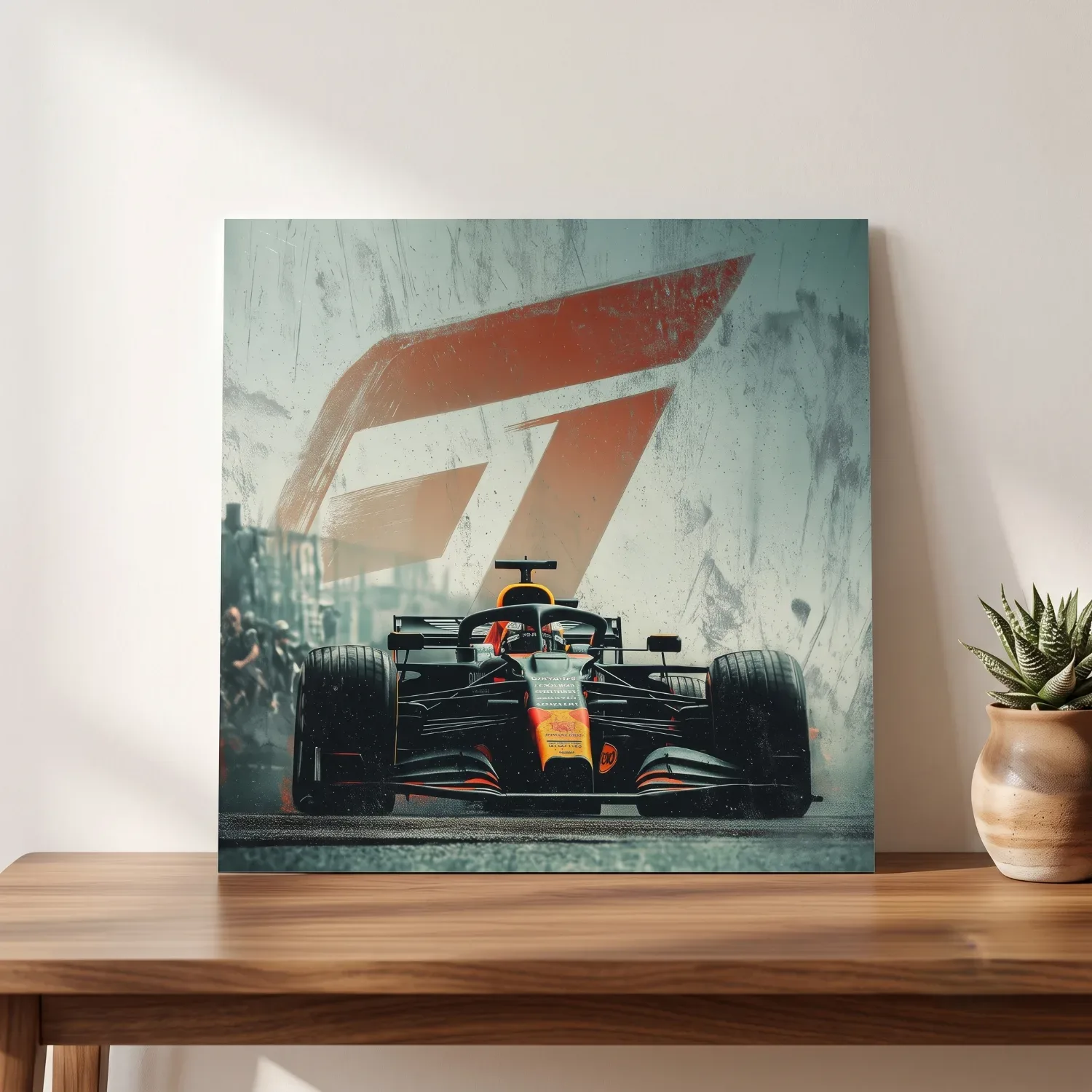 F1 Racing Car Metal Poster | Formula 1Room Decor — Cars metal print wall art India