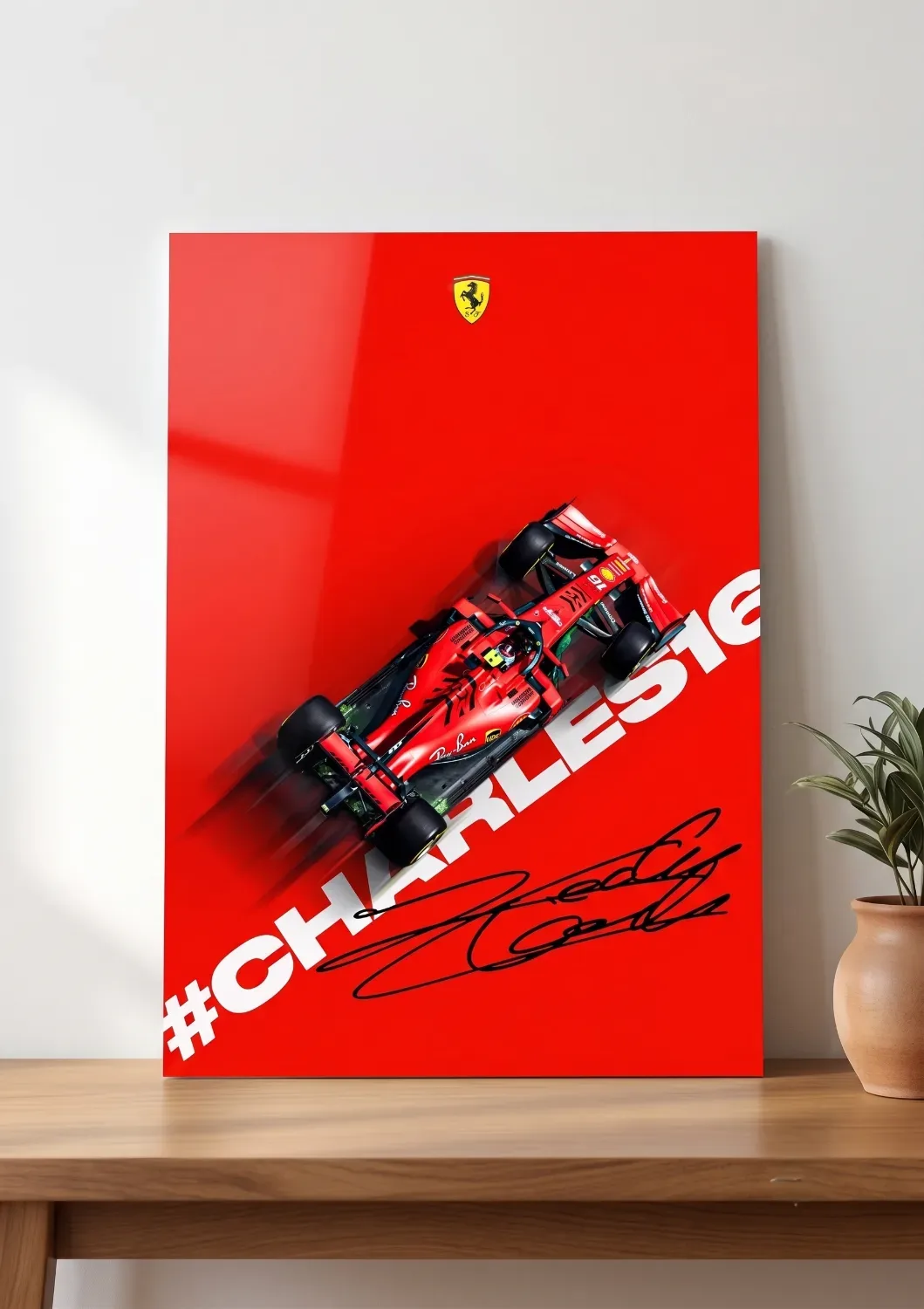 Ferrari F1 Racing Car Metal Poster | Metal Posters India — Cars metal print wall art India